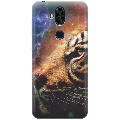 фото Cиликоновый чехол на asus zenfone 5q / 5 lite zc600kl / асус зенфон 5 кью / 5 лайт с принтом "космический тигр" gosso