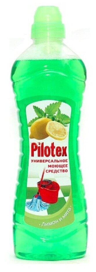 Средство моющее универсальное "Pilotex" 1л, "Лимон и Мята" (Россия)