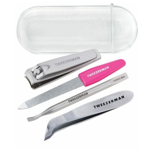 Набор Tweezerman Mini Nail Rescue Kit, серебристый