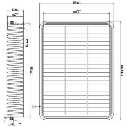 Фильтр воздушный DOUBLEFORCE DOUBLE-FORCE DFA31007 | цена за 1 шт