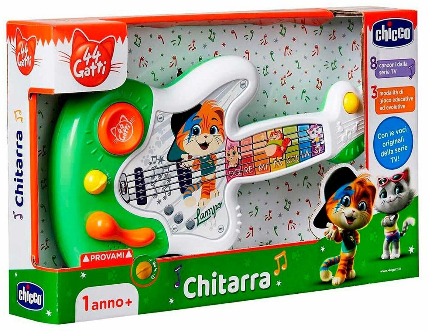 CHICCO TOYS 99181AR Игрушка музыкальная "Гитара" 44 Котенка - фото №2