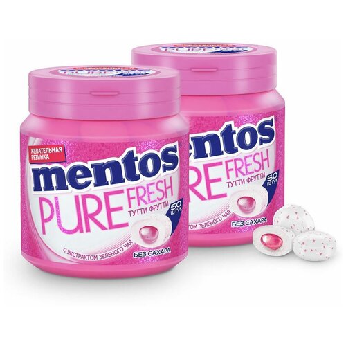 фото Жевательная резинка mentos pure fresh тутти фрутти (2 шт. x 100 г)