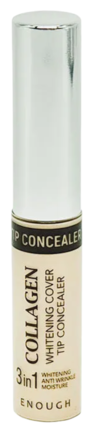 Enough Консилер для области вокруг глаз (тон 02) - Collagen whitening cover tip concealer, 9г