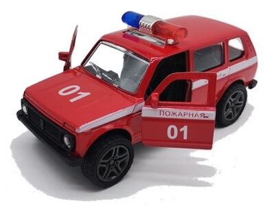 Пожарный автомобиль Motorro City HL1132-3 1:34, 12.5 см, красный