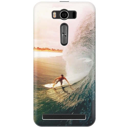 фото Cиликоновый чехол на asus zenfone 2 lazer (ze500kl) / асус зенфон 2 лазер (зе500кл) с принтом "серфер" gosso