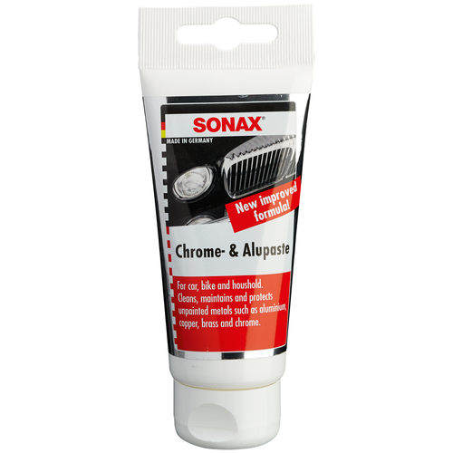 SONAX паста полировочная для кузова Хром и алюминий, 0.2 кг, 0.075 л