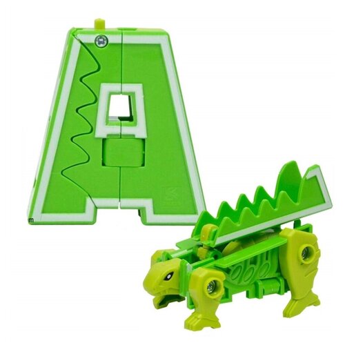 Трансформер 1 TOY Трансботы Lingvo Zoo - A - Стегозавр, зеленый