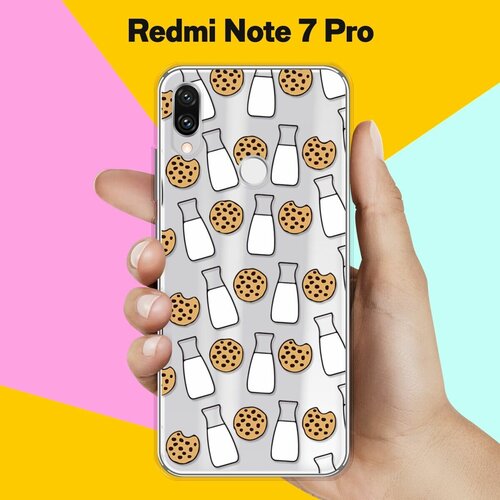 Силиконовый чехол Печеньки и молоко на Xiaomi Redmi Note 7 Pro силиконовый чехол печеньки и молоко на xiaomi redmi note 8t