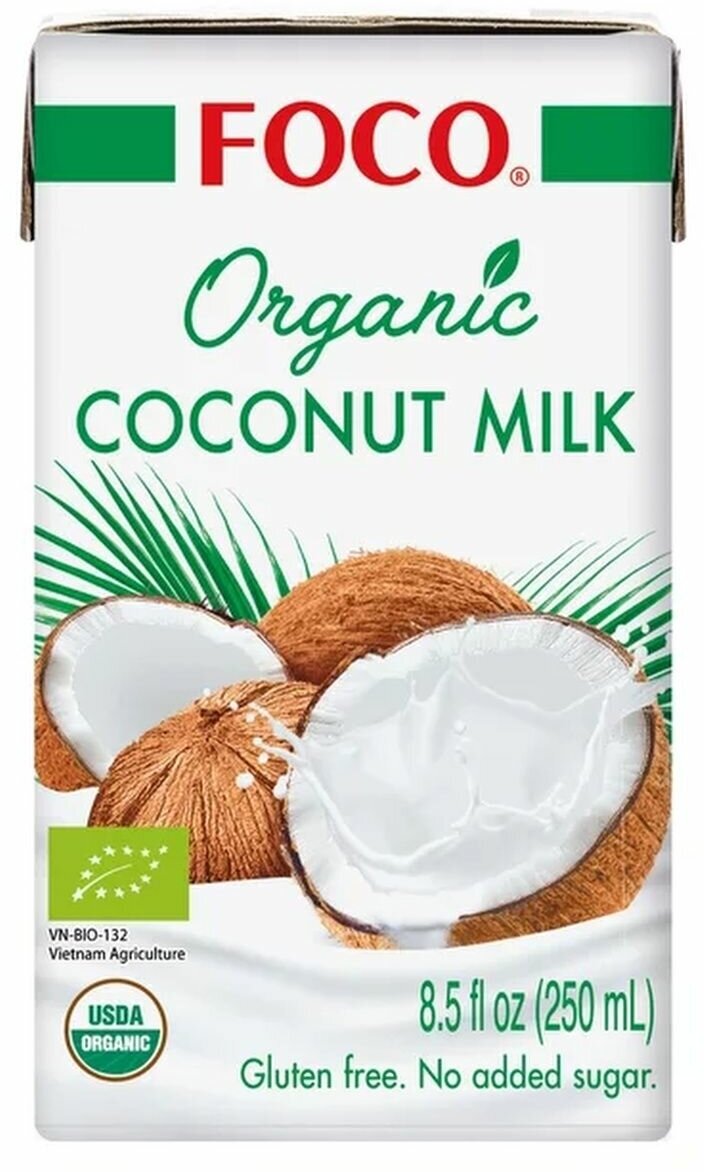 Молоко кокосовое органическое 250 мл * 3 шт - фотография № 2
