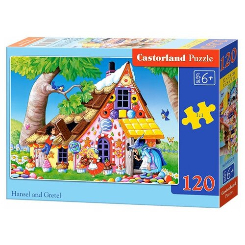 Пазл Castorland Hansel and Gretel (B-13333), 120 дет., мультиколор пазл maxi castorland premium 40 деталей пряничный домик