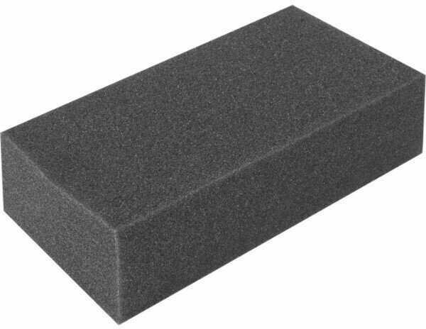 Губка автомобильная прямоугольная черная GRASS 190х110х55 мм (индивид. упаковка)