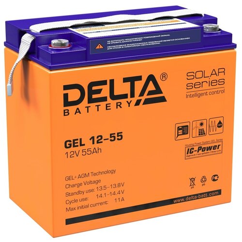 фото Аккумуляторная батарея delta gel 12-55 delta battery