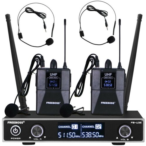 Freeboss FB-U35H2 радиосистема с двумя бодипаками 2 петлички 2 оголовья 1171400₽
