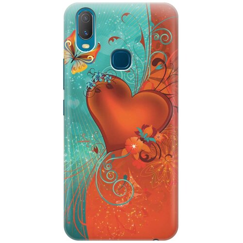фото Cиликоновый чехол на vivo y11 / виво у11 с принтом "сердце и бабочка" gosso