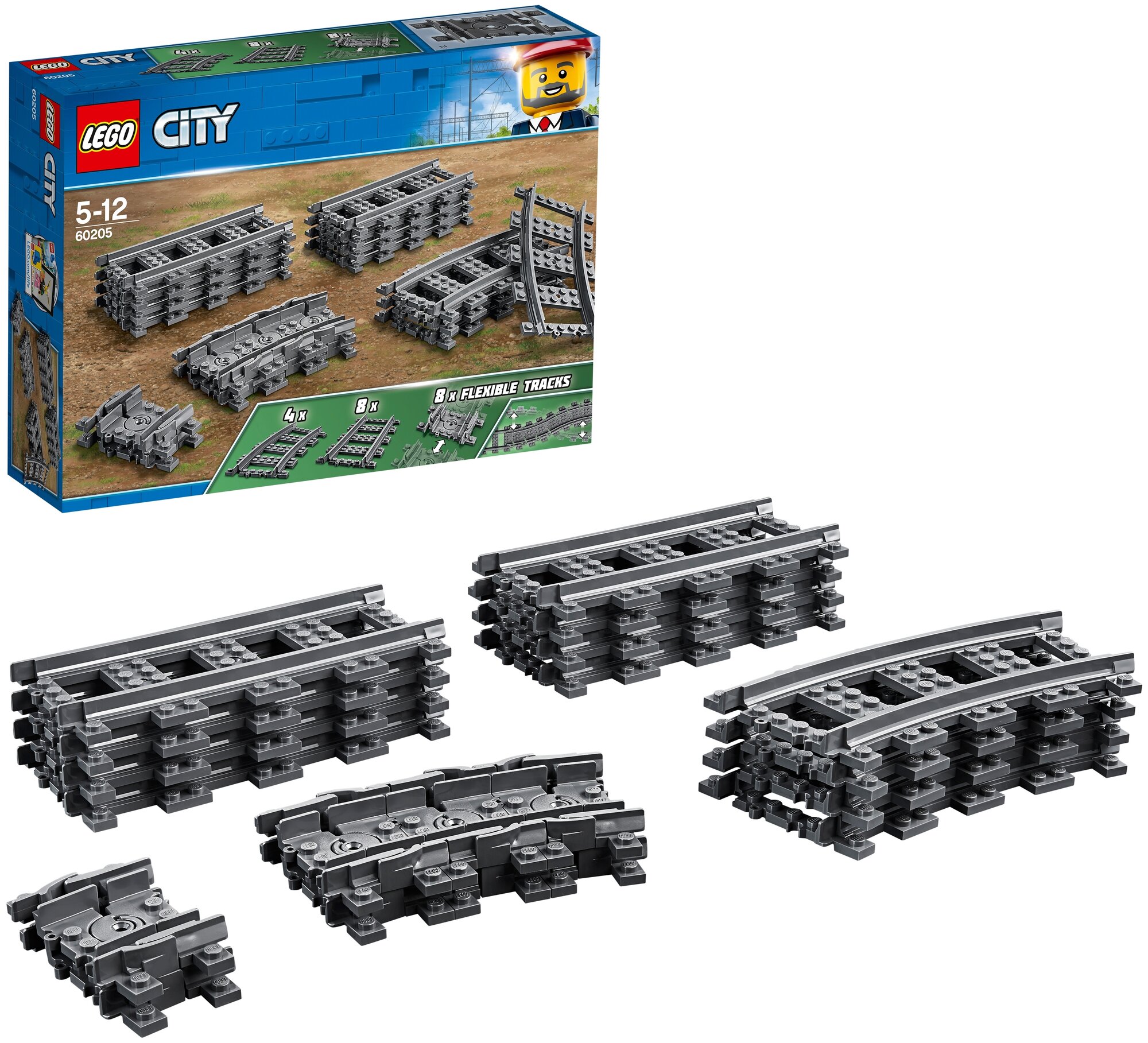 Конструктор Lego ® City Trains 60205 Рельсы