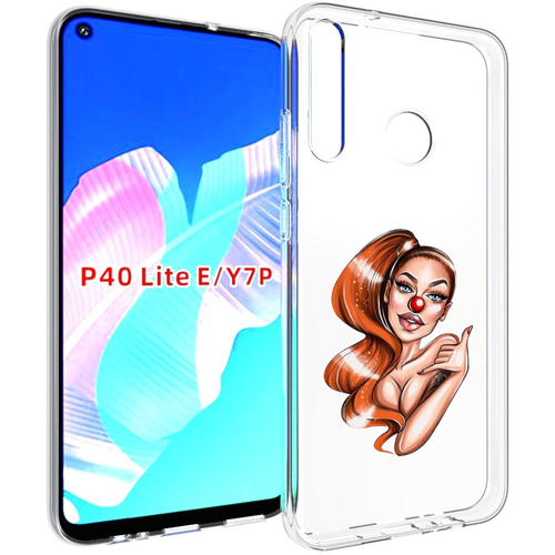 Чехол задняя-панель-накладка-бампер MyPads девушка-клоун для Huawei P40 Lite E/Huawei Y7p/Honor Play 3/Enjoy 10 противоударный чехол задняя панель накладка бампер mypads нарисованная девушка комикс для huawei p40 lite e huawei y7p honor play 3 enjoy 10 противоударный