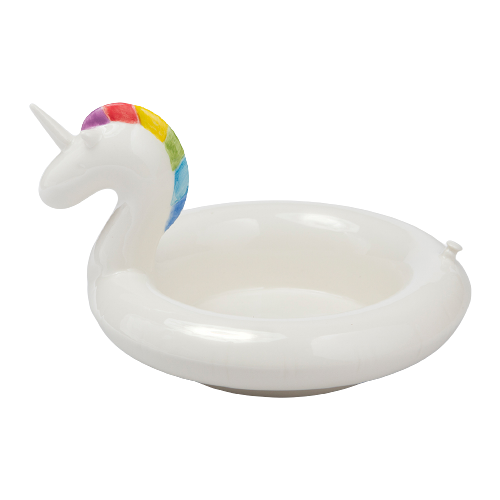 фото Doiy миска сервировочная floatie unicorn 20.5x14 см белый