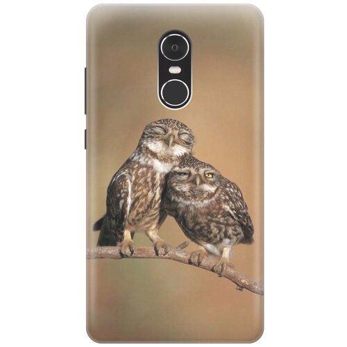 фото Cиликоновый чехол на xiaomi redmi note 4 / сяоми редми ноут 4 с принтом "пара совушек" gosso