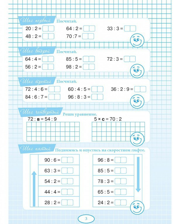 Пять шагов к пятерке. Тренажер деление на однозначное число. Письменное вычисление - фото №8
