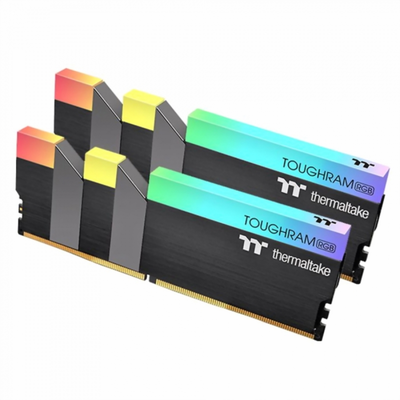 16GB Thermaltake DDR4 3200 Dimm Toughram RGB Black Gaming Memory Non-ECC, Cl16, 1.35V, Heat Shield,