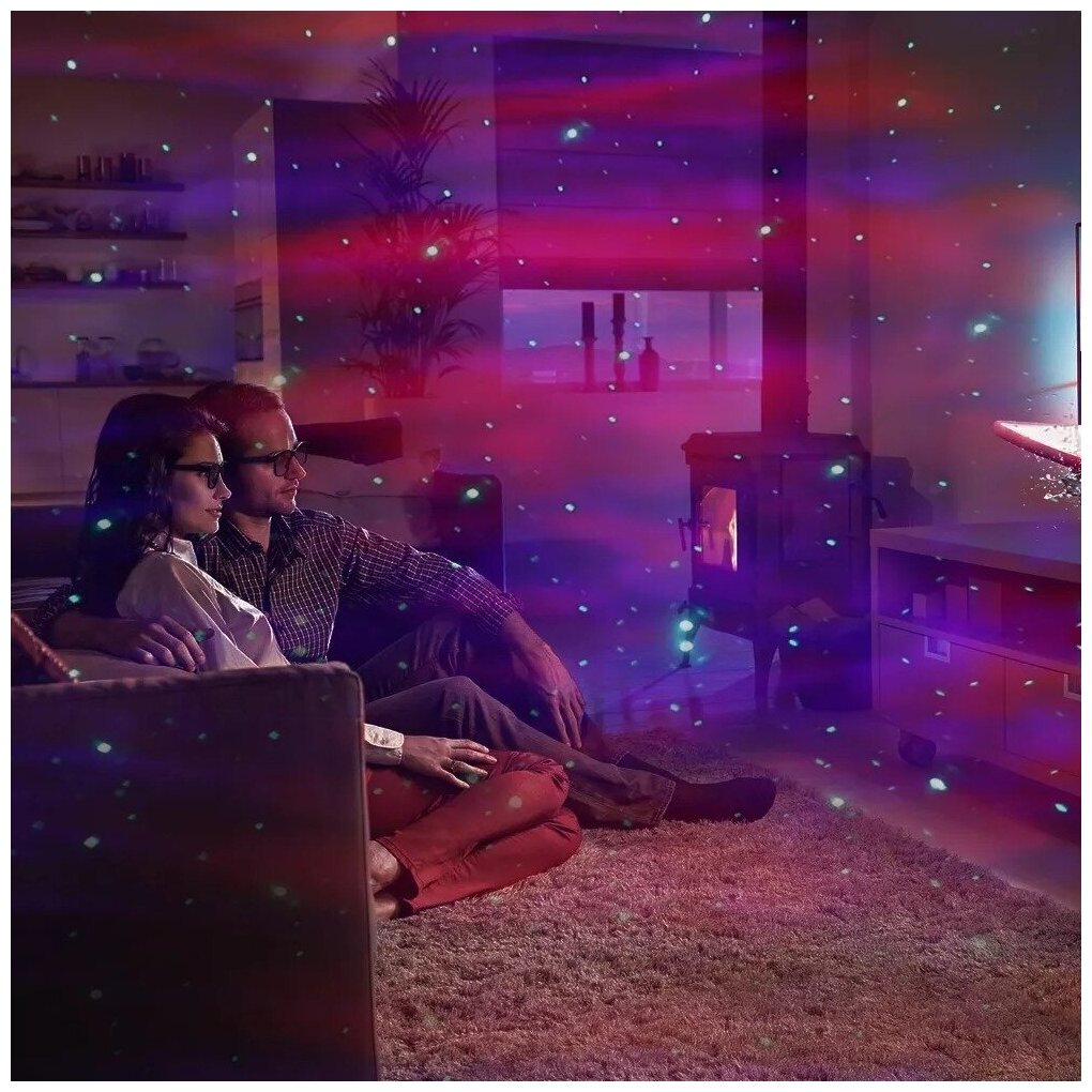 Галактический проектор ночник звездного неба Aurora с пультом ДУ Версия без Bluetooth колонки. - фотография № 8