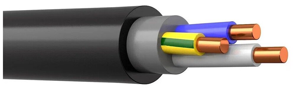 Кабель силовой ВВГ нг(А)-LS Пересвет 3 x 15 мм² 100 м черный