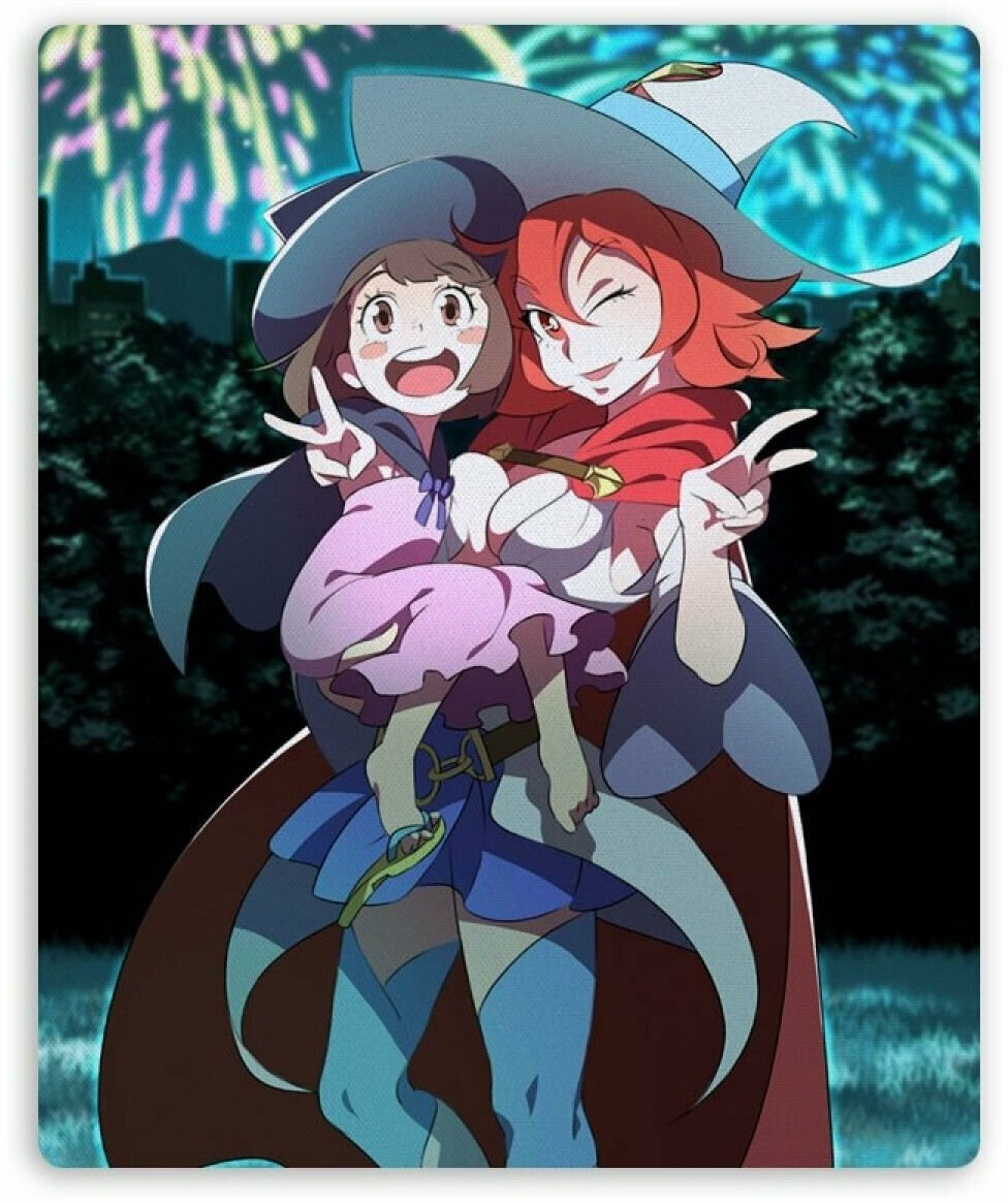 Коврик для мышки прямоугольный Little Witch Academia Akko & Chariot du Nord