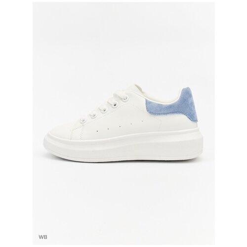 фото Детские кеды молочно-серо-синие / life official