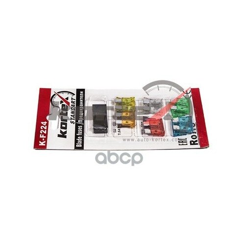 Предохранители К-Кт Плоские Ato С Пинцетом5751040- По 1 Шт15202530 По 2 Шт K-F224 KORTEX арт K-F224 240₽