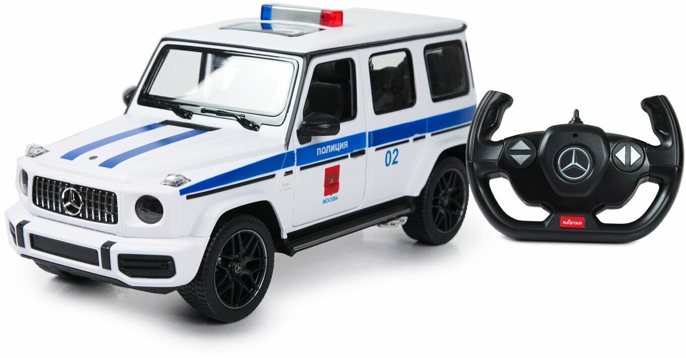 Машина Rastar РУ 1:14 Mercedes-Benz G63 Белая 95700P