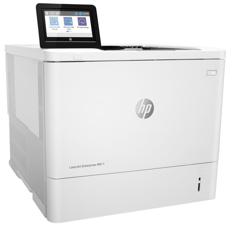 Принтер лазерный HP LaserJet Enterprise M611dn, ч/б, A4, белый