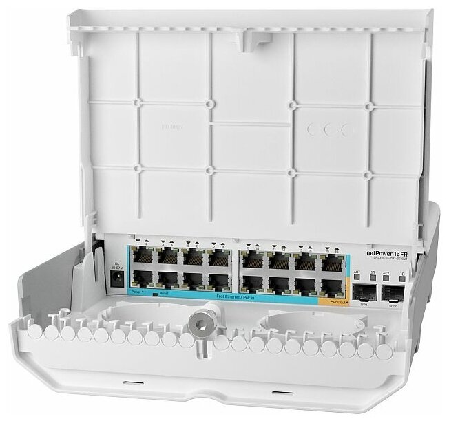 Коммутатор с PoE MikroTik CRS318-1Fi-15Fr-2S-OUT (netPower 15FR)