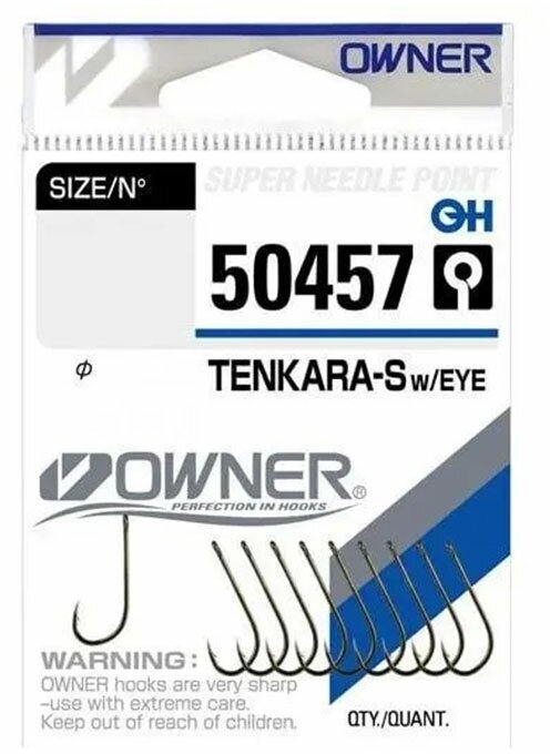 Крючок Owner 50457 Brown №8 Tenkara straight (10шт.)