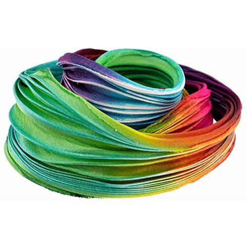 Лента декоративная Floranta Shibori (Шибори) 120 мм 20 см (Упаковка) № 71 зеленый/бордовый Floranta Shibori