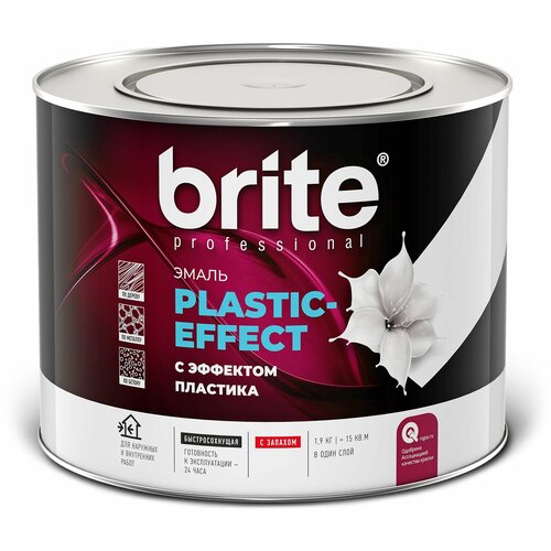 Эмаль Brite Plastic-Effect полуматовая цвет белый 19 кг 5360₽