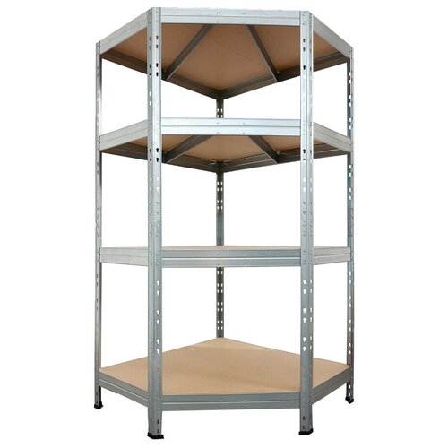 Стеллаж металлический серый AR Shelving Corner Rivet 1800x900x450 мм 4 полки 17091₽