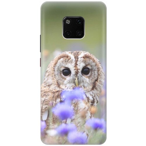 фото Gosso ультратонкий силиконовый чехол-накладка для huawei mate 20 pro с принтом "сова и васильки"