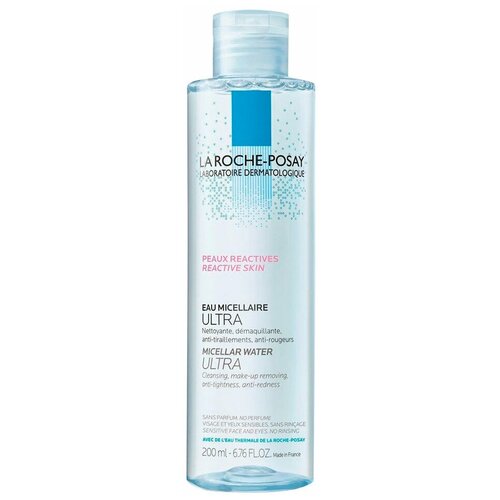 La Roche-Posay мицеллярная вода для чувствительной и склонной к аллергии кожи лица и глаз Ultra Reactive, 200 мл ля рош позе ультра вода мицеллярная для чувствительной склонной к аллергии кожи 400мл