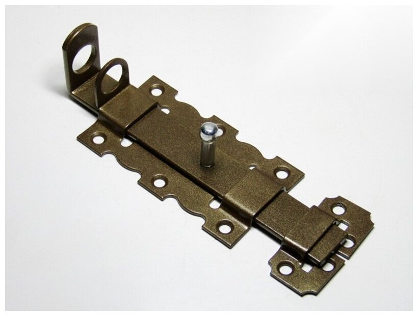 Задвижка дверная ноэз ЗД-110-Пр-SL (проушины) бронзовый металлик