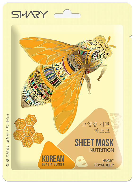 Shary тканевая маска-питание Мёд и Маточное молочко, 25 г