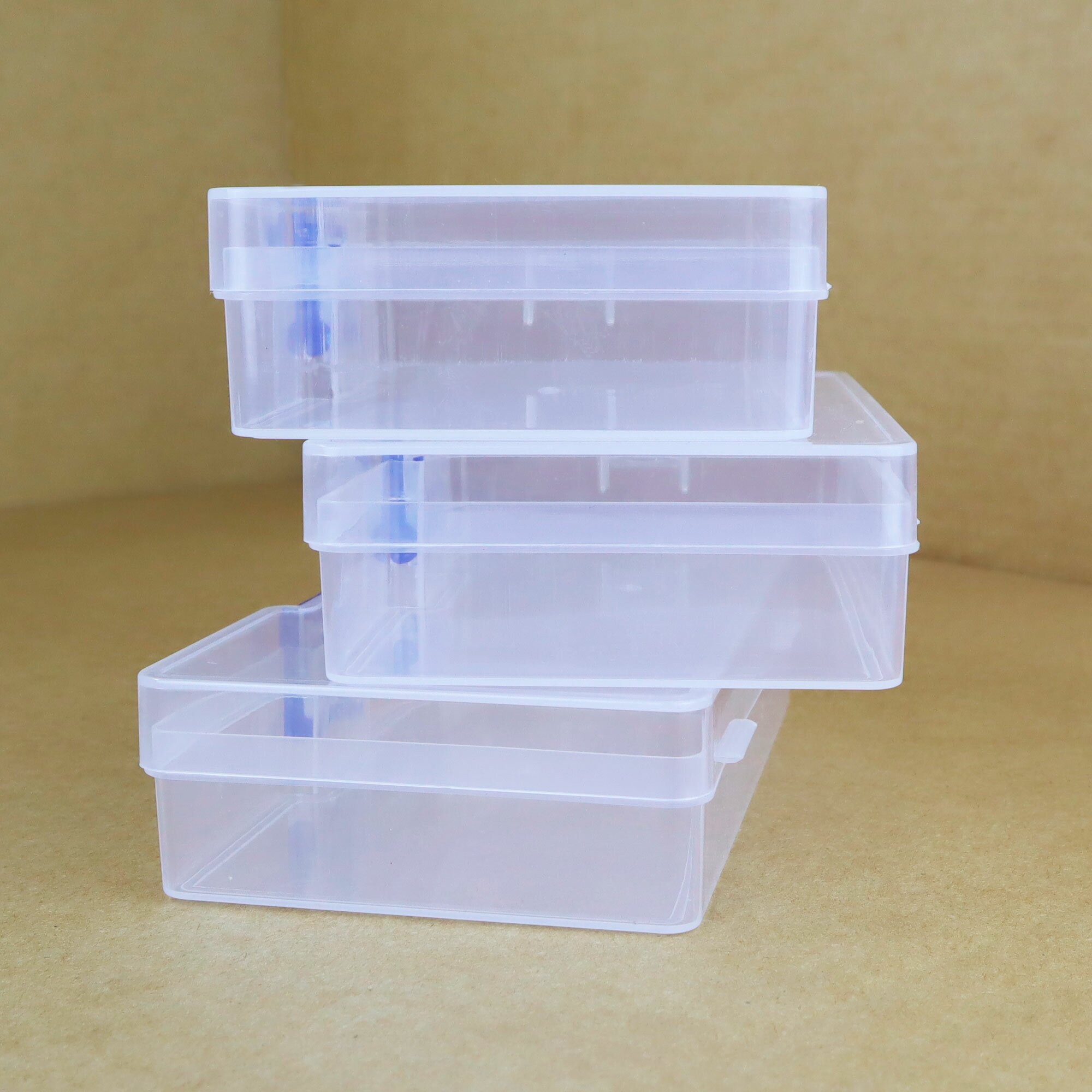 Набор коробок-органайзеров / емкостей для хранения мелочей и аксессуаров, прозрачные, 145 х 85 х 35 мм, 3 шт. - фотография № 2