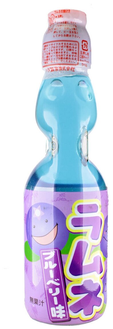 Лимонад RAMUNE газированнный "Lemonade Blueberry" (лимонад со вкусом голубики), 200мл стекло, 1шт.