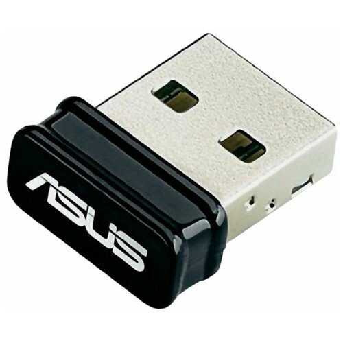 Сетевой адаптер ASUS USB-N10 Nano, черный asus сетевой адаптер wi fi asus usb n10 nano