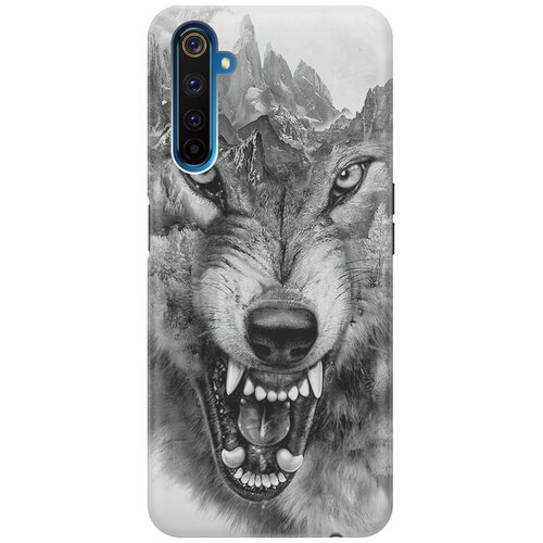 фото Re:pa чехол - накладка artcolor для realme 6 pro с принтом "волк в горах"