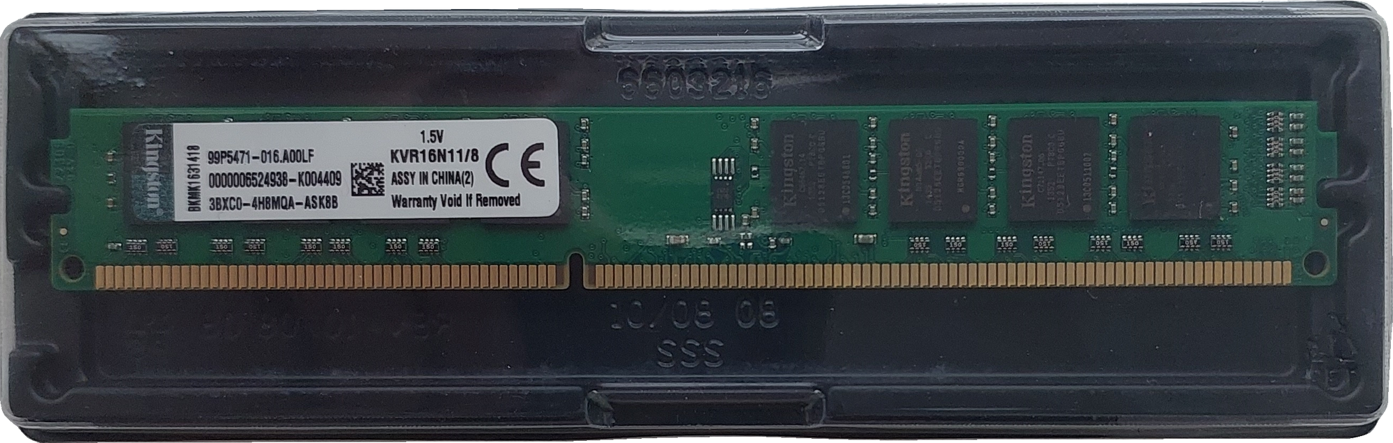 Оперативная память Kingston ValueRAM 8 ГБ DDR3 1600 МГц DIMM CL11 KVR16N11/8
