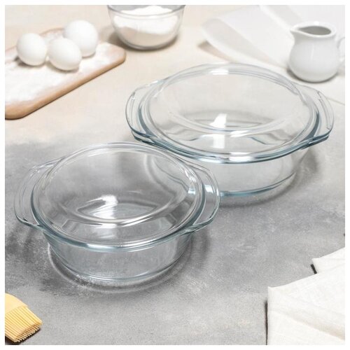 фото Набор кастрюль для запекания 2 шт "гратен" 1 л и 1,5 л 5206259 доляна