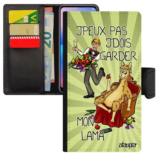 фото Чехол-книжка на смартфон iphone se 2020, "не могу - у меня лама!" прикол повод utaupia