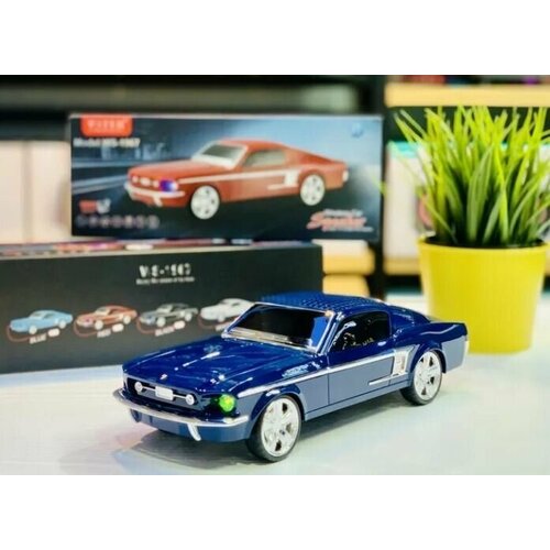 Портативная блютуз колонка в виде ретро машинки синяя 135000₽