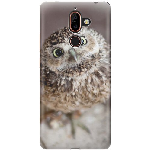 фото Cиликоновый чехол на nokia 7 plus / нокиа 7 плюс с принтом "удивленная сова" gosso