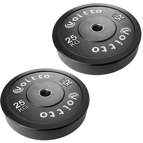 Набор черных бамперных дисков Voitto 25 кг (2 шт) - d51